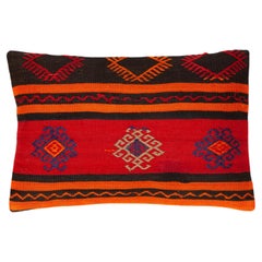 Cojín Kilim Vintage y Antiguo Cojín Rectangular Yastik Turco Moderno 4127