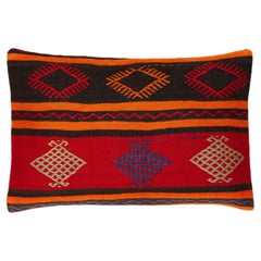 Cojín Kilim Vintage y Antiguo Cojín Rectangular Yastik Turco Moderno 4128