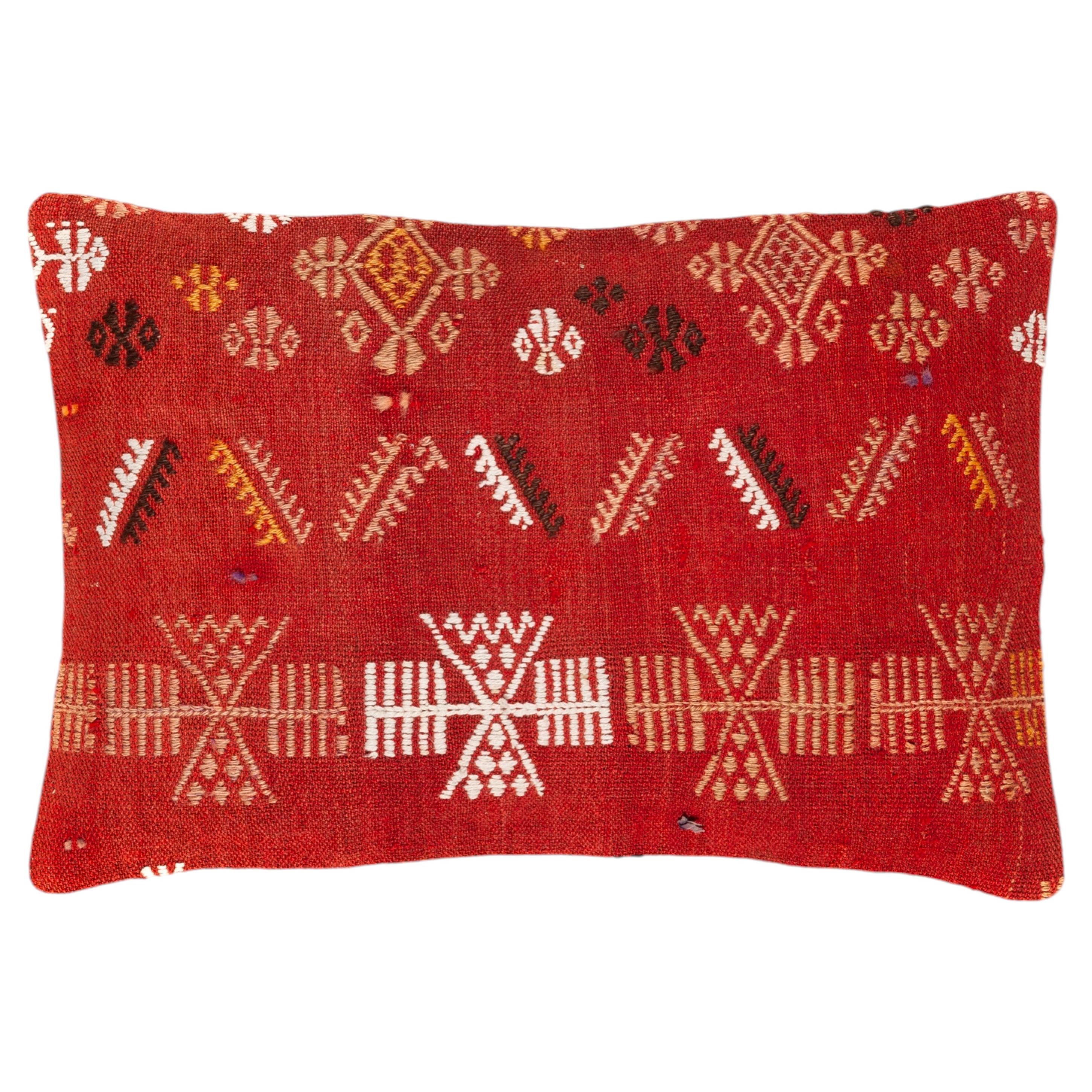 Cojín Kilim Vintage y Antiguo Cojín Rectangular Yastik Turco Moderno 4129