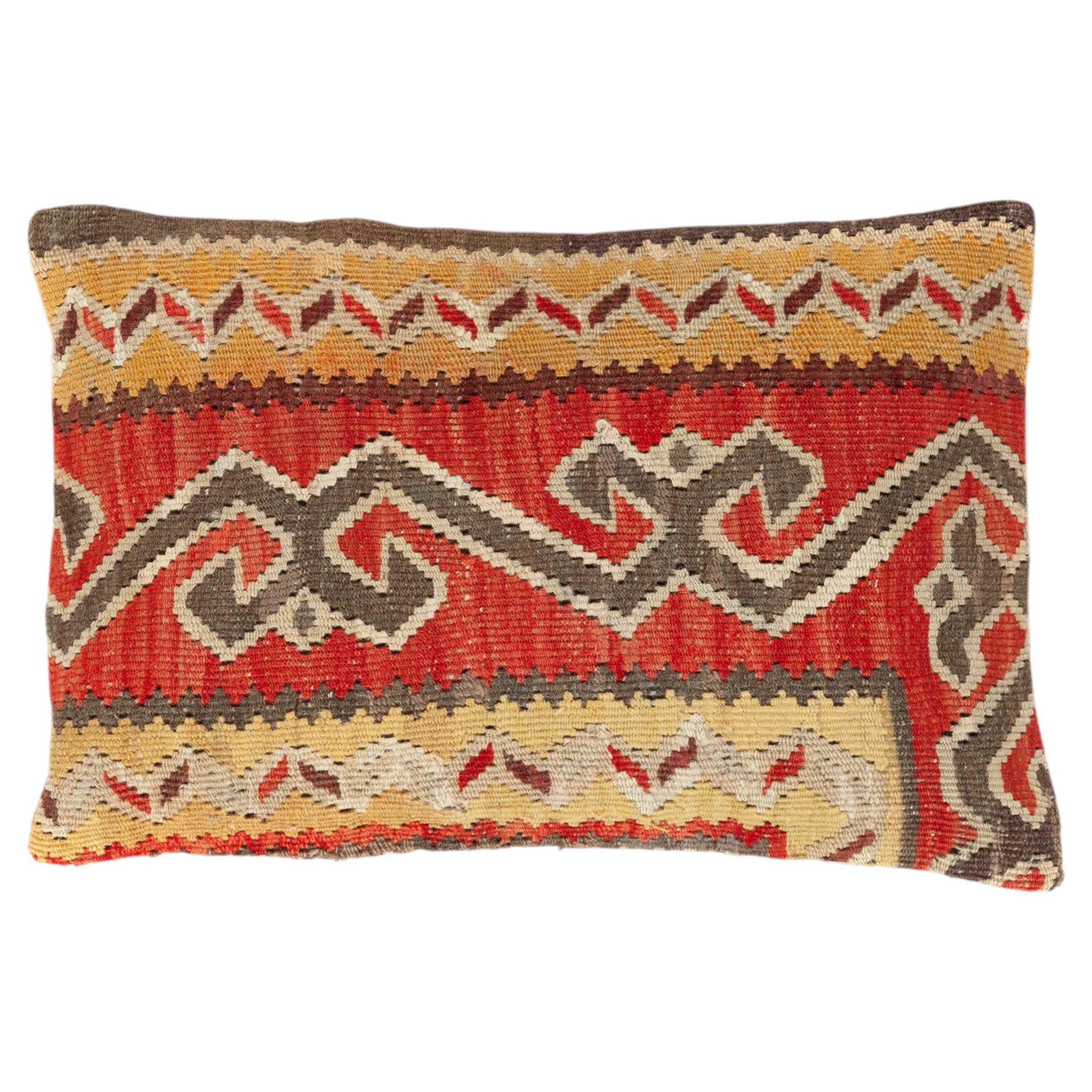 Vintage & Old Kilim Cushion Cover Rectangular Yastik Turkish Modern Pillow 4140 For Sale