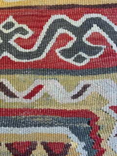 Vintage & Old Kilim Cushion Cover Rectangular Yastik Turkish Modern Pillow 4143
