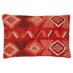 Vintage & Old Kilim Cushion Cover Rectangular Yastik Turkish Modern Pillow 4144