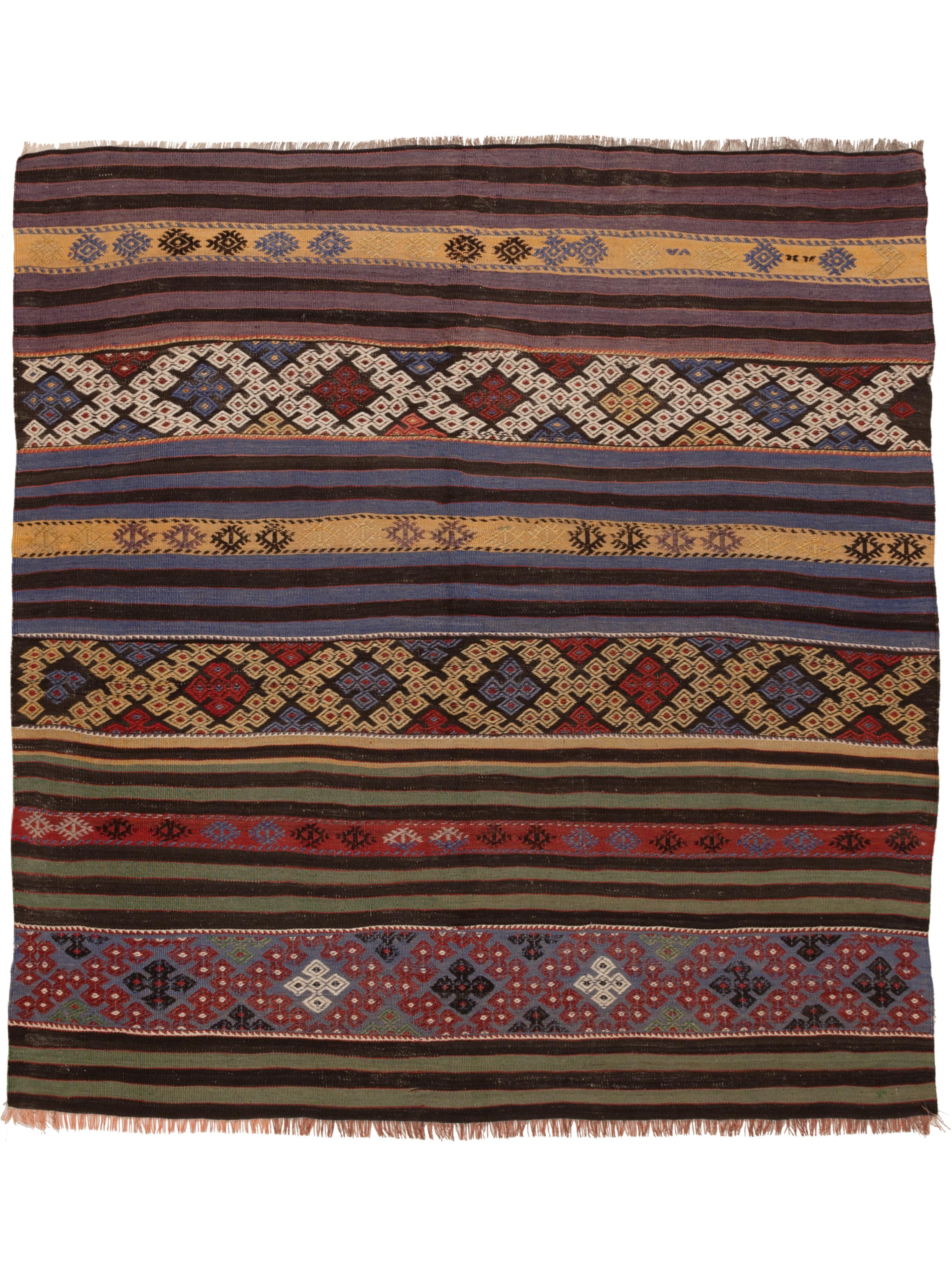Vintage Old Malatya Cecim Jijim Kilim Eastern Anatolia Türkischer Teppich Cicim Rug im Angebot
