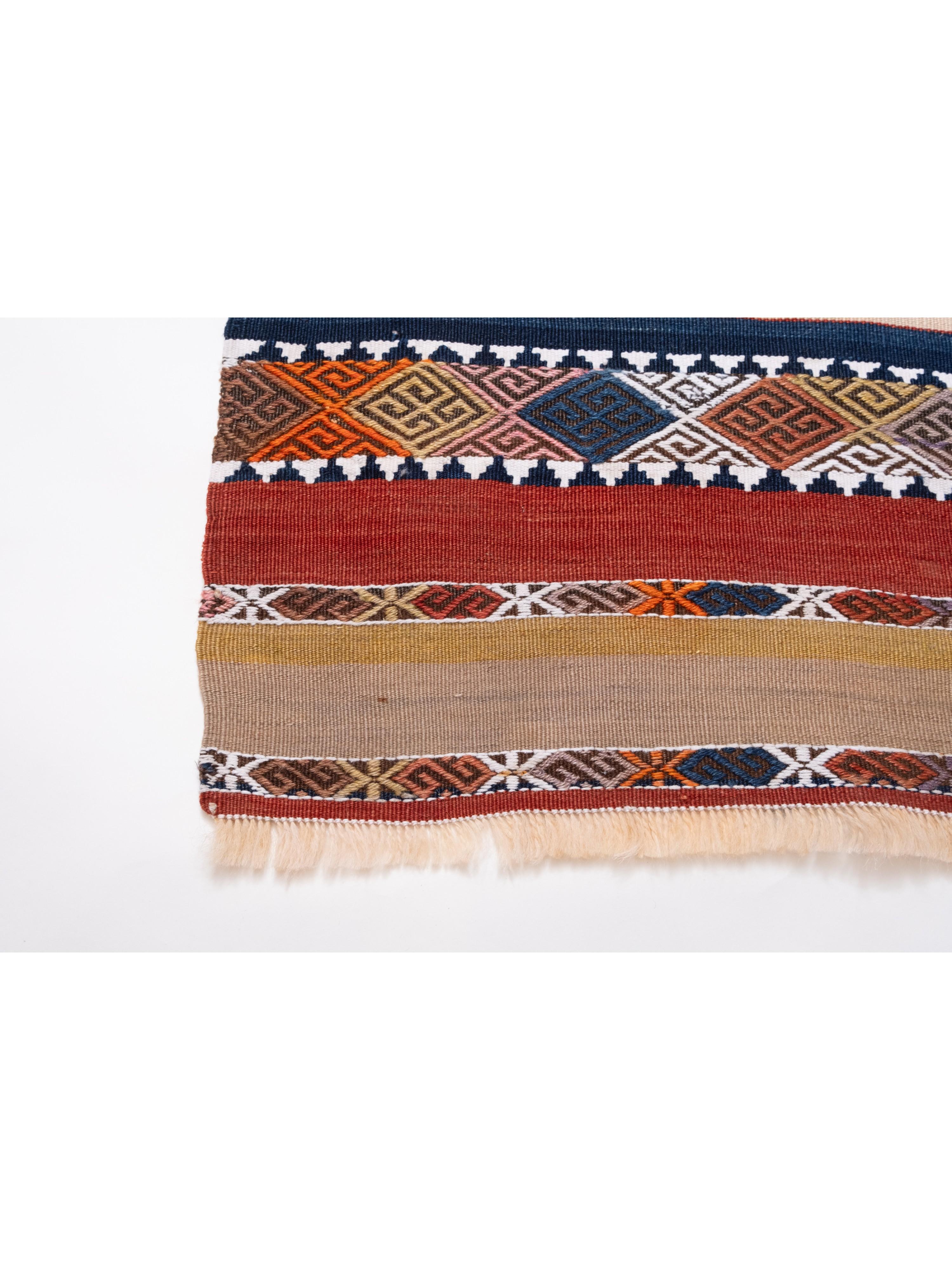Vintage Old Malatya Cecim Jijim Kilim Ostanatolien Türkisch Cicim Rug (Handgewebt) im Angebot