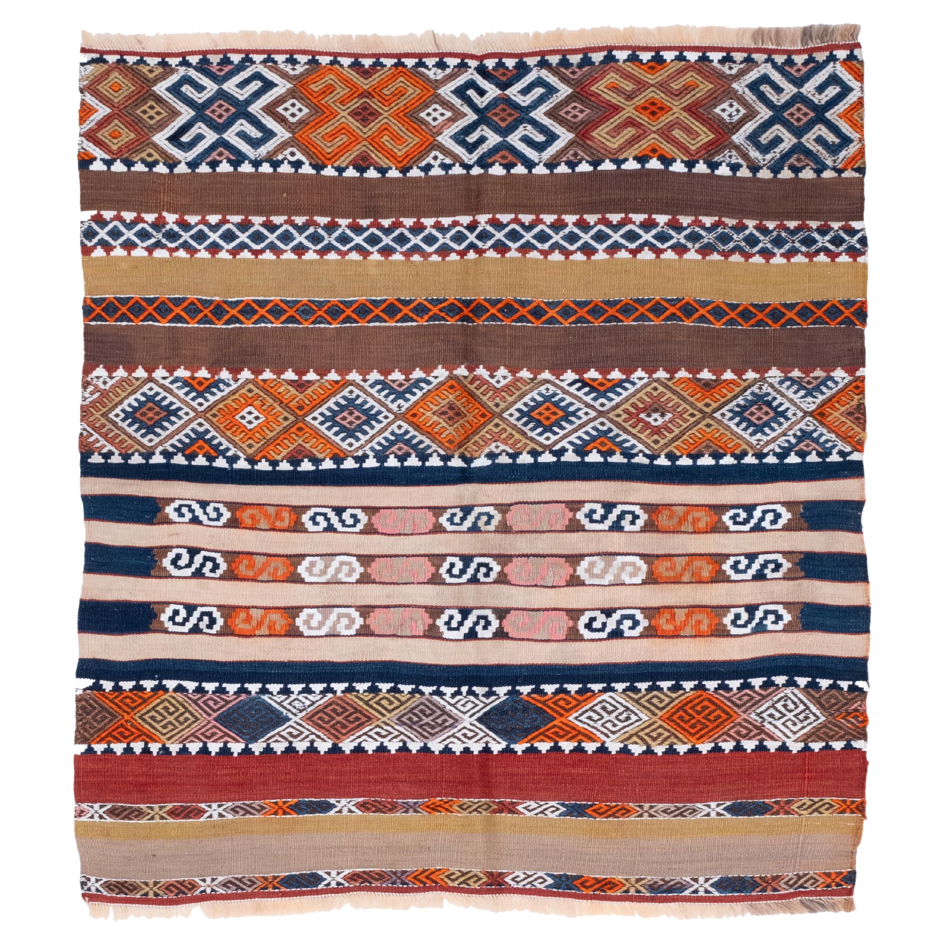 Vintage By Malatya Cecim Jijim Kilim Rug & Kilim dell'Anatolia orientale