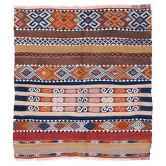 Vintage Antiguo Malatya Cecim Jijim Kilim Anatolia Oriental Alfombra Turca Cicim