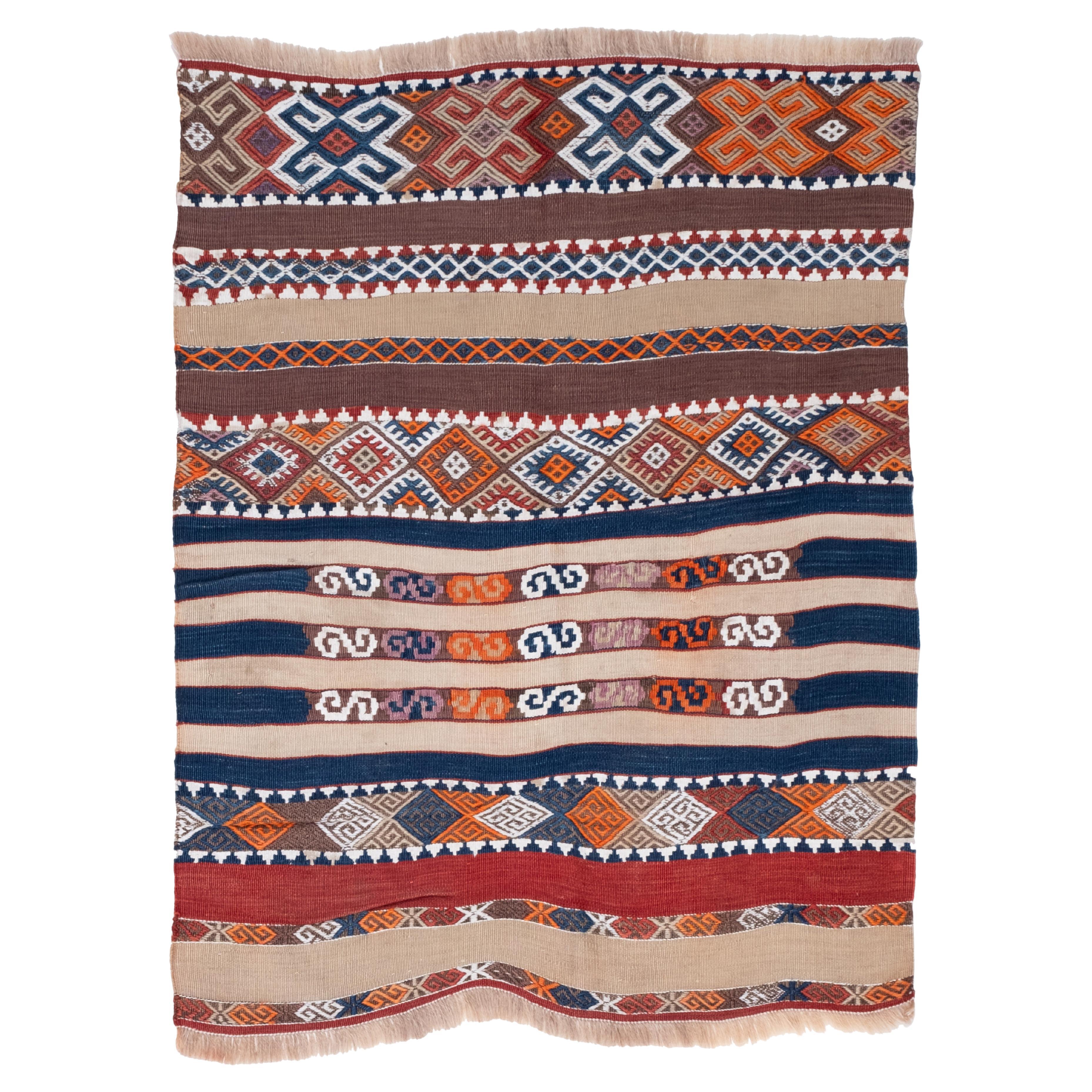 Vintage By Malatya Cecim Jijim Kilim Rug & Kilim dell'Anatolia orientale