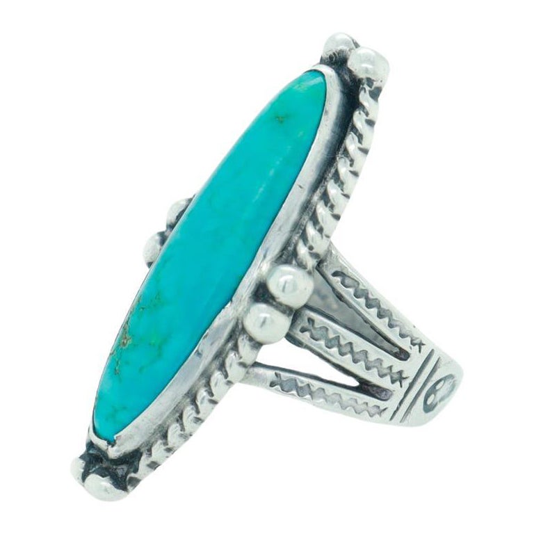 Vintage Southwestern Sterling Silver and Turquoise Ring