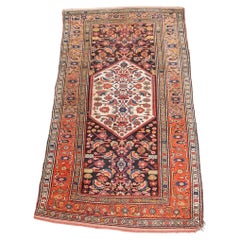 Handgeknüpfter Vintage-Teppich im orientalischen Stil mit schönen Farben 228x114 cm, handgeknüpft