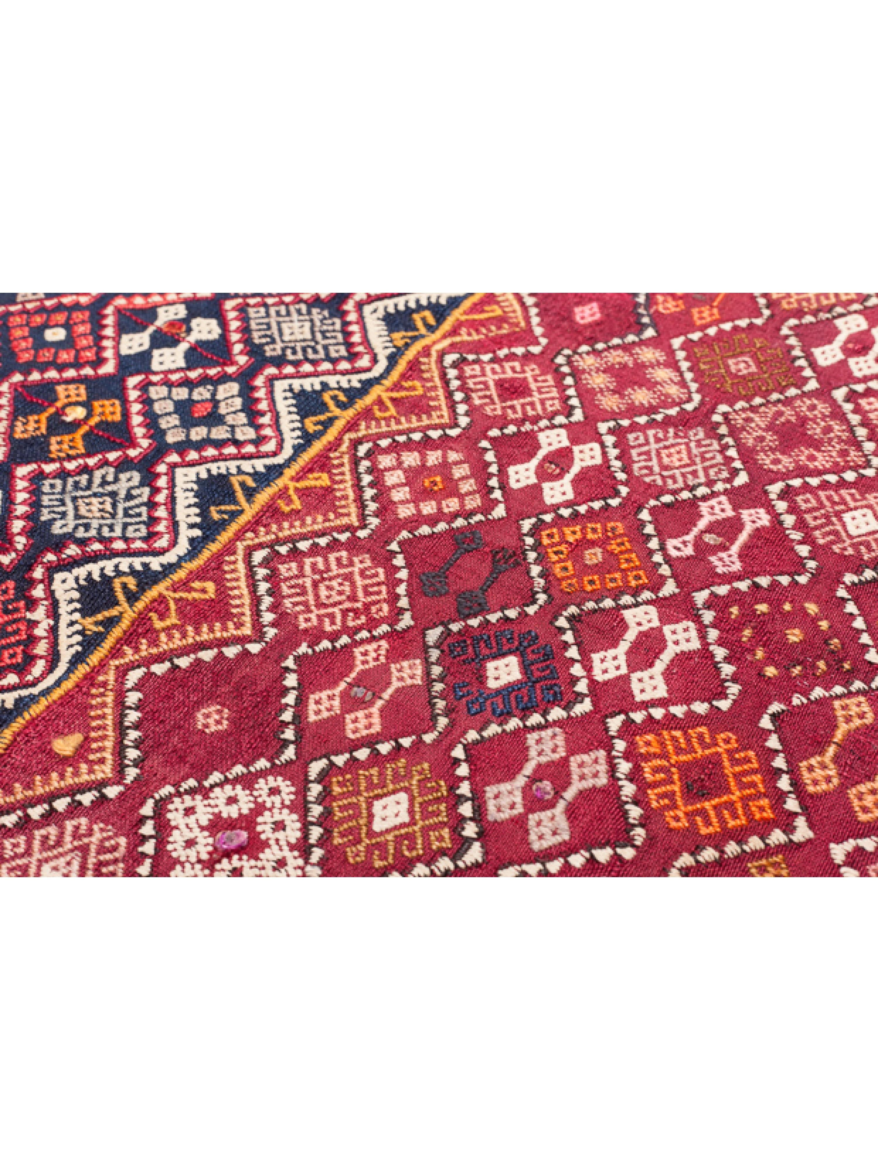 Vintage Old Sivas Cecim Jijim Kilim Central Anatolian Rug Tappeto in lana turca In condizioni buone in vendita a Tokyo, JP