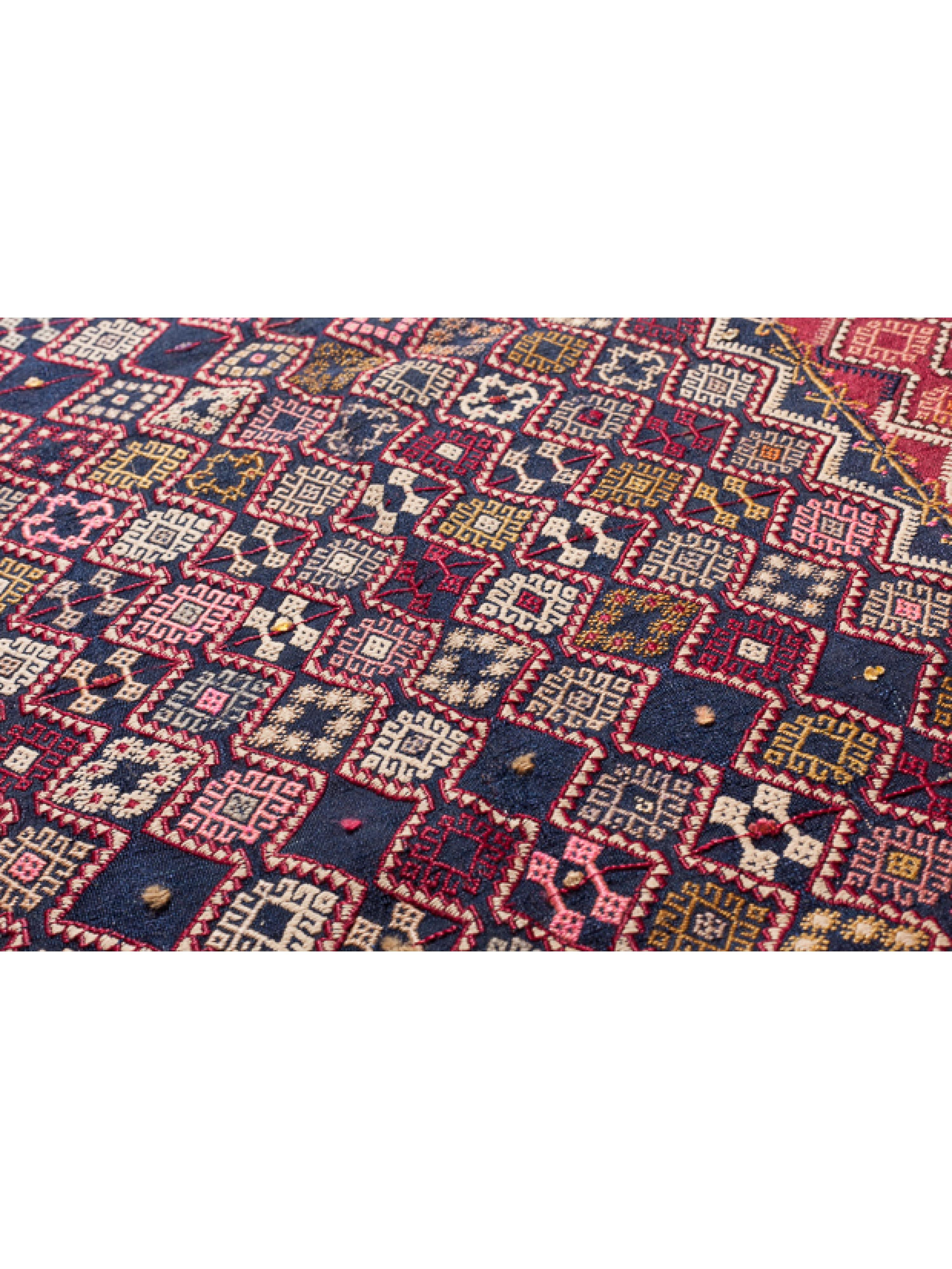 XX secolo Vintage Old Sivas Cecim Jijim Kilim Central Anatolian Rug Tappeto in lana turca in vendita