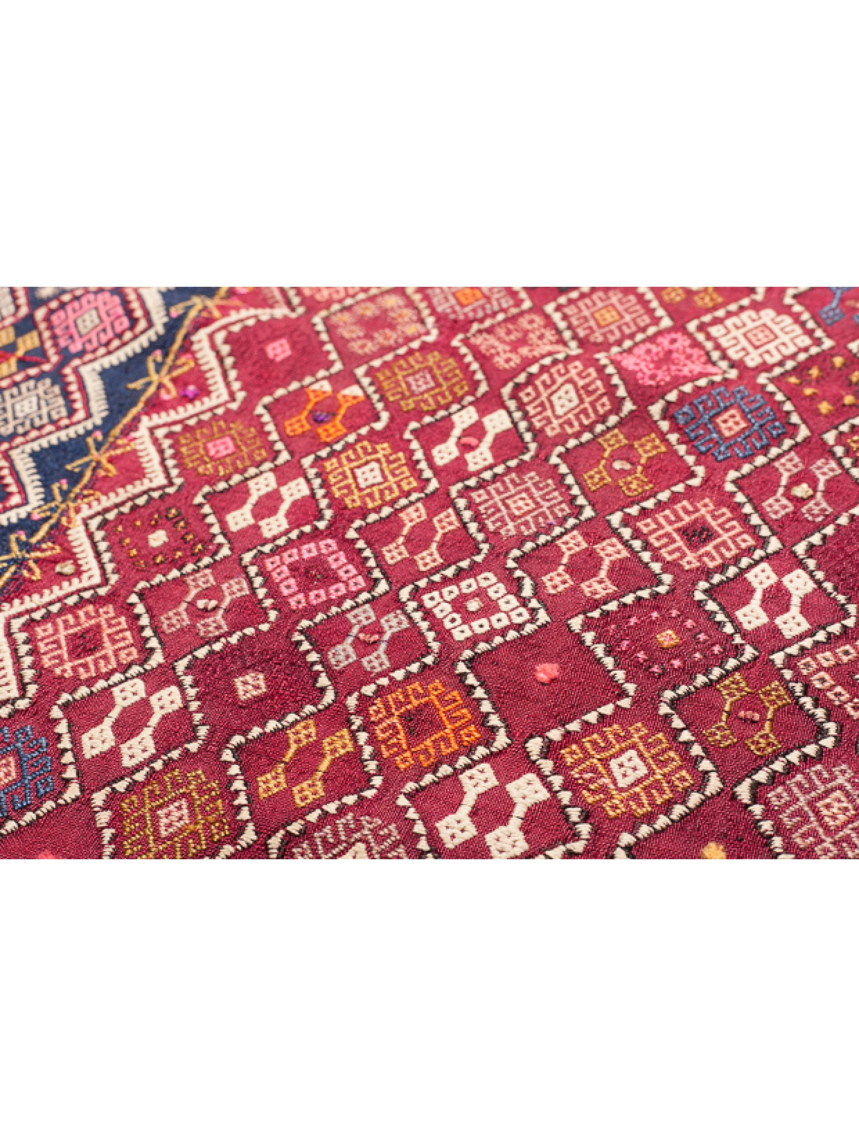 Vintage Old Sivas Cecim Jijim Kilim Central Anatolian Rug Tappeto in lana turca in vendita 2