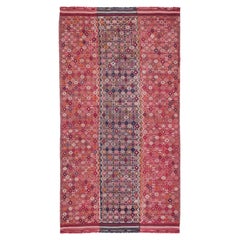 Vintage Old Sivas Cecim Jijim Kilim Central Anatolian Rug Turkish Wool Carpet