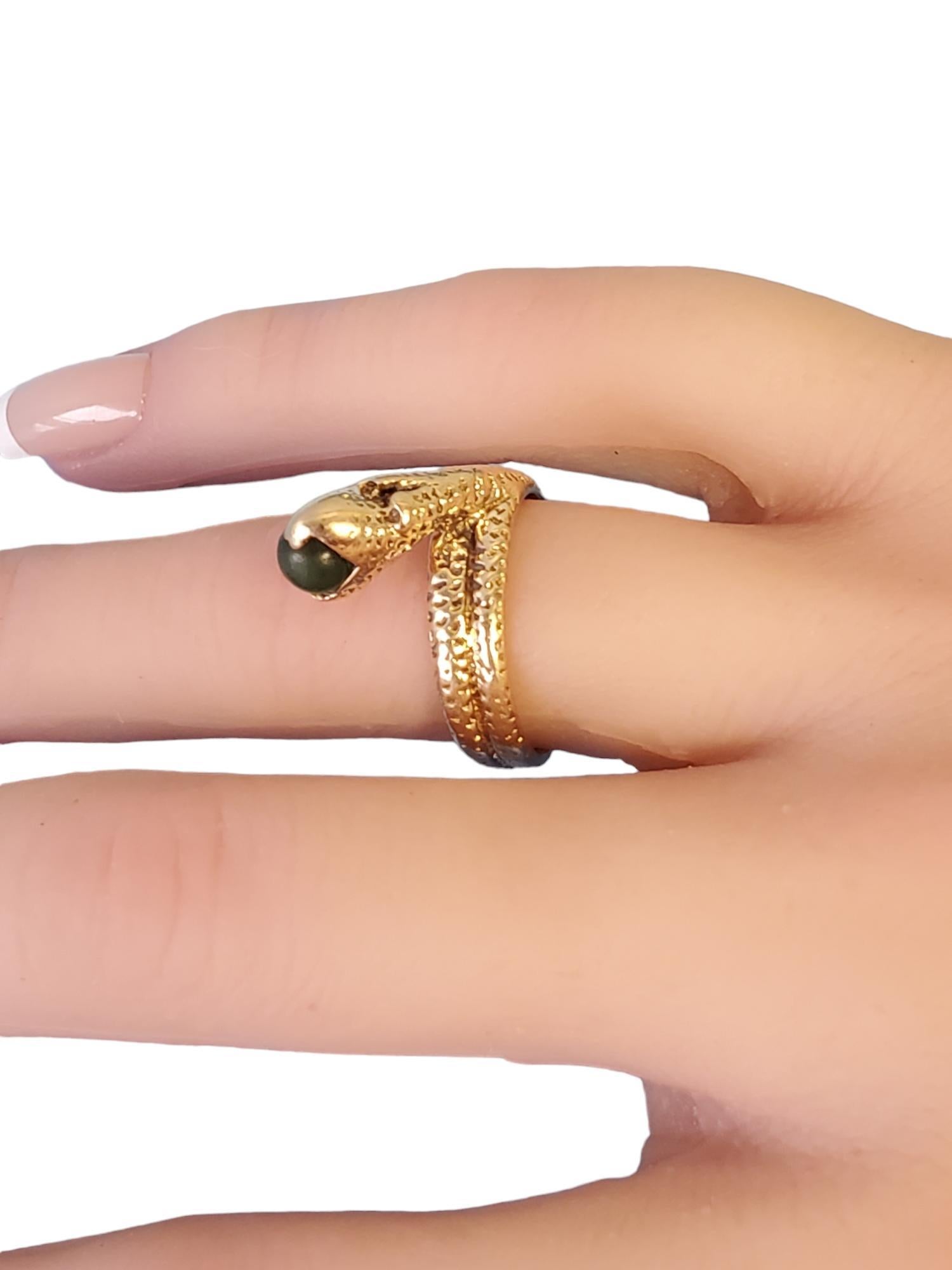 Vintage Old Snake Ring 14k Yellow Gold Signed Kimberly In Good Condition For Sale In Overland Park, KS