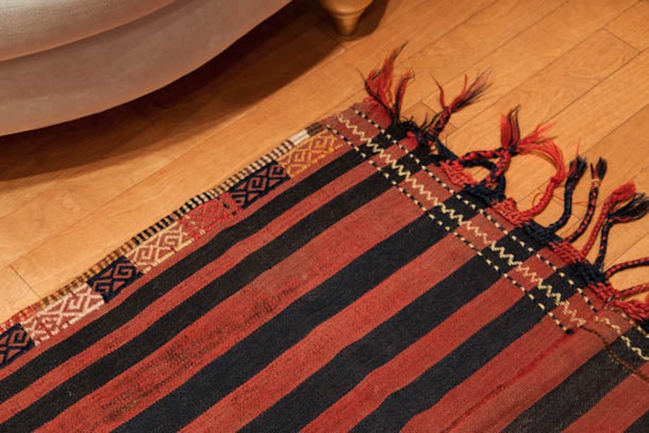 Vintage Antiguo Sofreh Kilim Anatolia Central Alfombra Sofra Alfombra Turca Turco en venta