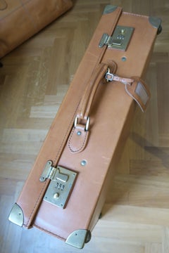 Vintage Old Timer Suitcase Made from Cowhide with Combination Lock