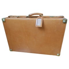 Vintage Old Timer Suitcase Made from Cowhide with Combination Lock