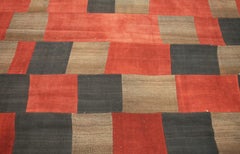 Vintage Old Turkish Chess Pattern Patchwork, 1950-1970