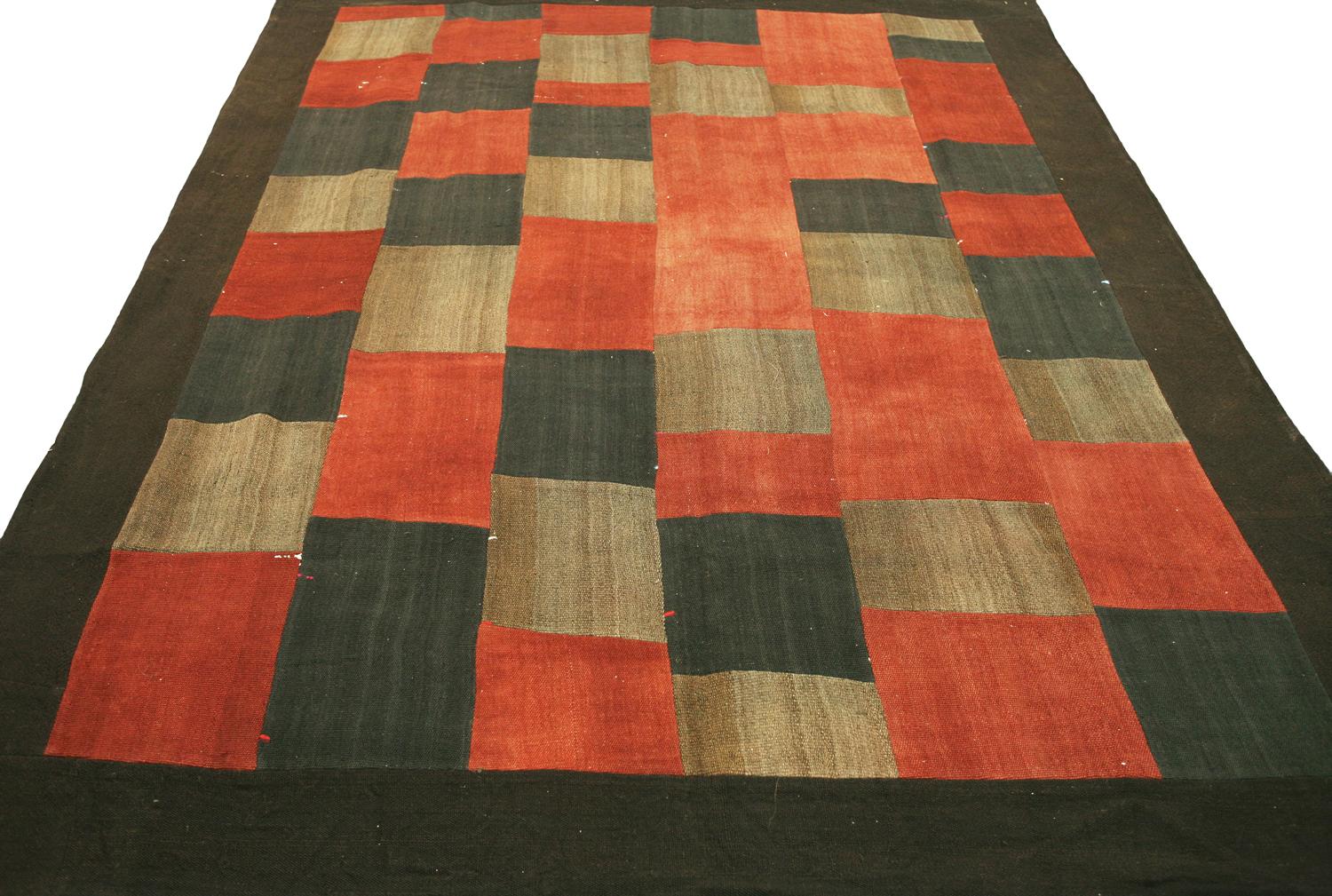 Other Vintage Old Turkish Chess Pattern Patchwork, 1950-1970 For Sale