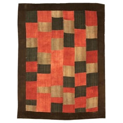 Vintage Old Turkish Chess Pattern Patchwork, 1950-1970