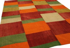Vintage Old Turkish Multi-color Patchwork, 1950-1970