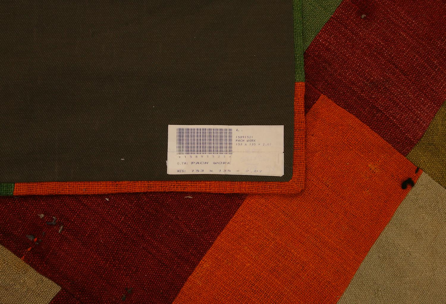 Altes türkisches mehrfarbiges Patchwork, 1950–1970 (Handgeknüpft) im Angebot