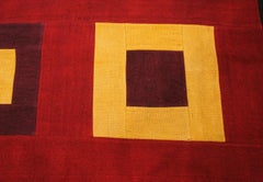 Vintage Old Turkish Red&Yellow Patchwork, 1950-1970