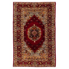 Vintage Old Village Rug Lana Annodato a mano Konya Tappeto Turco dell'Anatolia Centrale