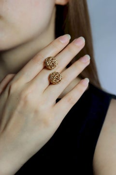 Vintage Ole Lynggaard 14K Gold Ball Cufflinks
