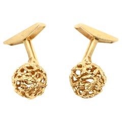 Gemelli da polso vintage Ole Lynggaard in oro 14K Ball