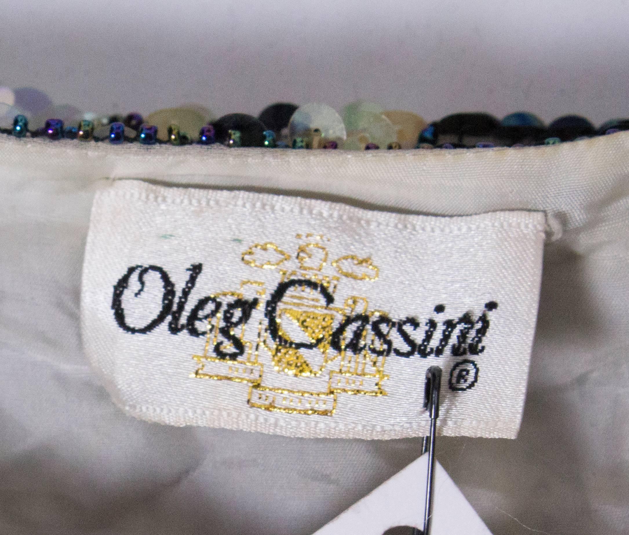 Women's Vintage Oleg Cassini Multi Colour Sequin Top