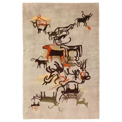 Tapis vintage équatorien Olga Fisch. Taille : 6' 10" x 10' 4"