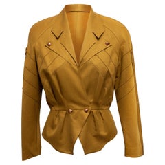 Vintage Olive Thierry Mugler Double-Breasted Blazer