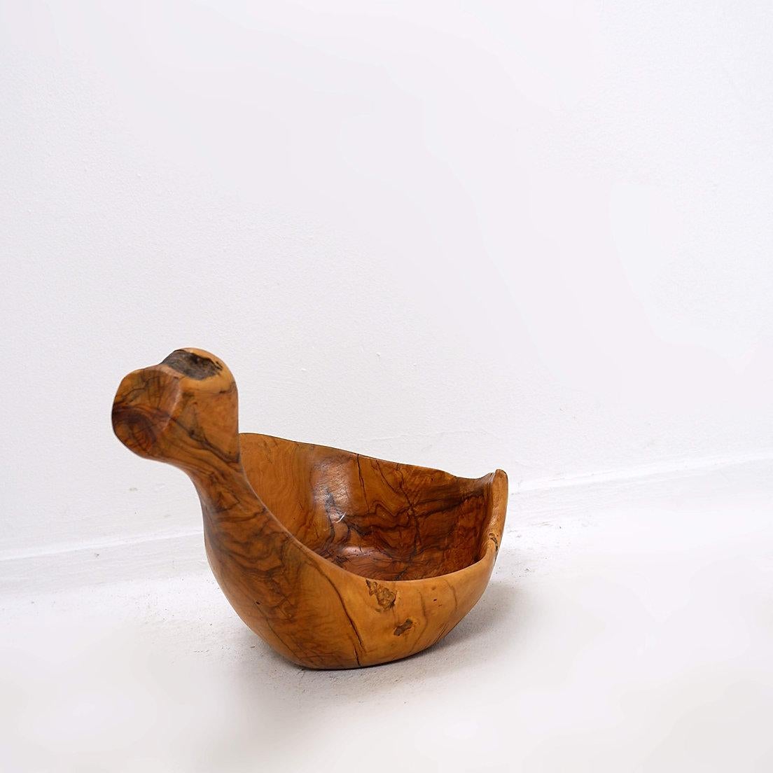 Vintage Schale aus Olivenholz im Angebot 4