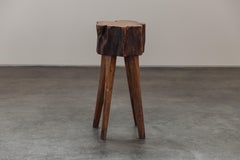 Vintage Olive Wood Side Table From France, Circa 1960