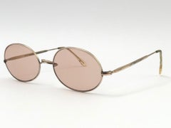 Gafas de sol Vintage Oliver Goldsmith 1960'S Sharon Tate Oval Gold Frame Inglaterra