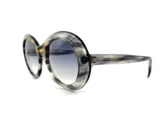 Occhiali da sole vintage Oliver Goldsmith " Amy " oversize grigi Made in England