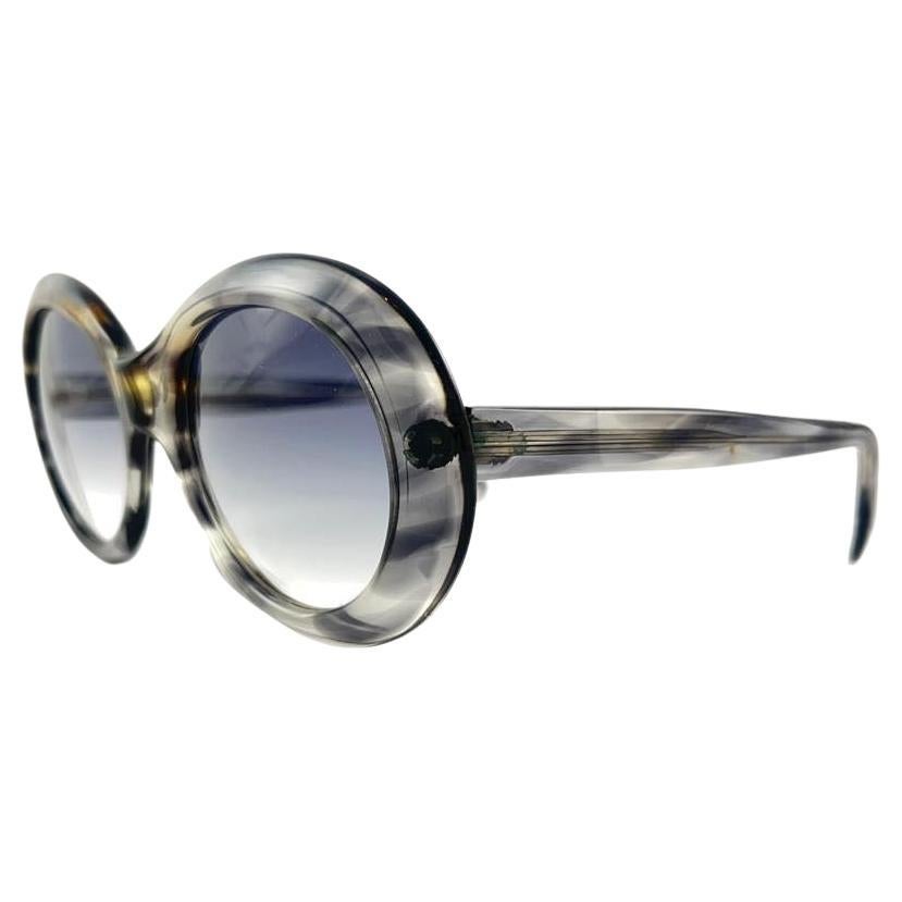 Vintage Oliver Goldsmith " Amy " Oversized Grey Made in England Sunglasses For Sale