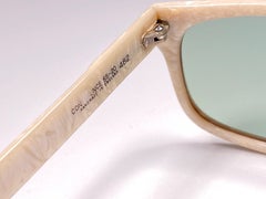 Vintage Oliver Goldsmith " Conference " White Frame 1970 England Sunglasses