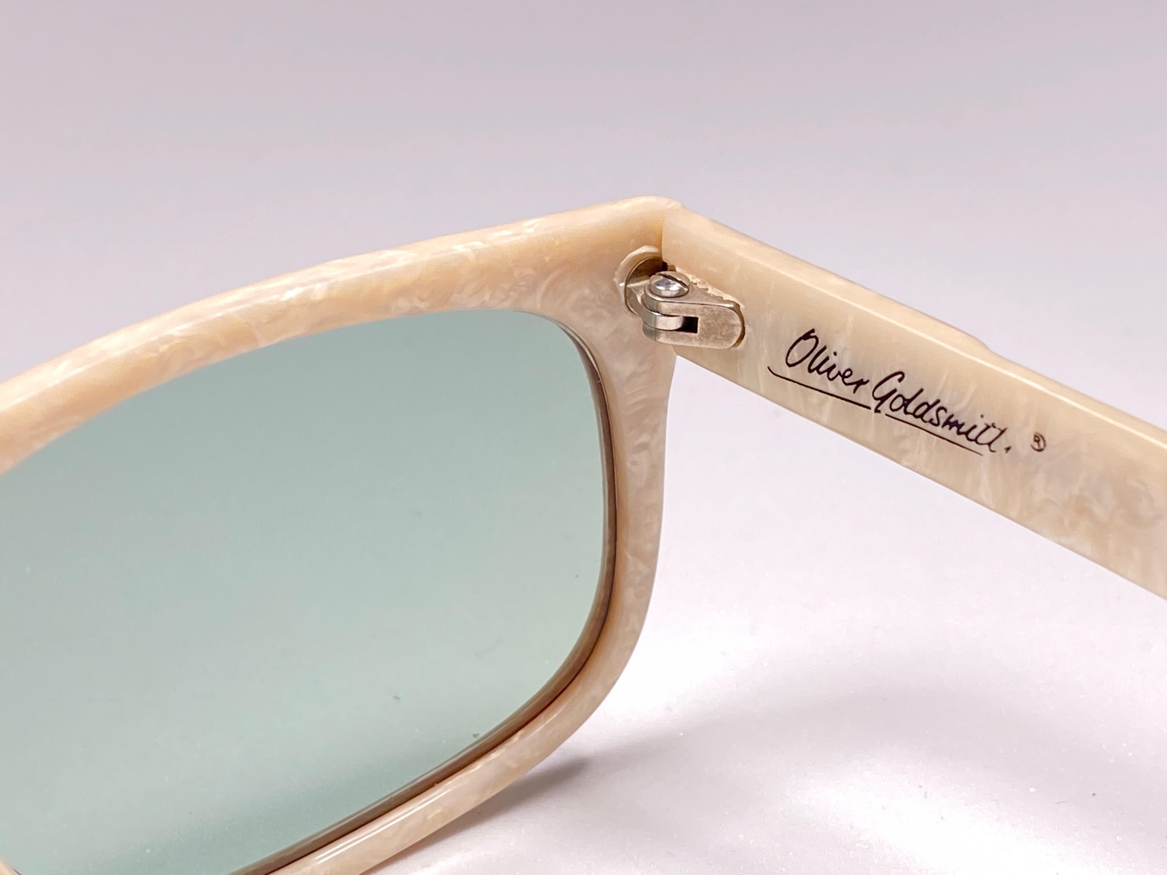 Vintage Oliver Goldsmith „“ Konferenz „“ Weißer Rahmen 1970 England Sonnenbrille im Zustand „Neu“ im Angebot in Baleares, Baleares