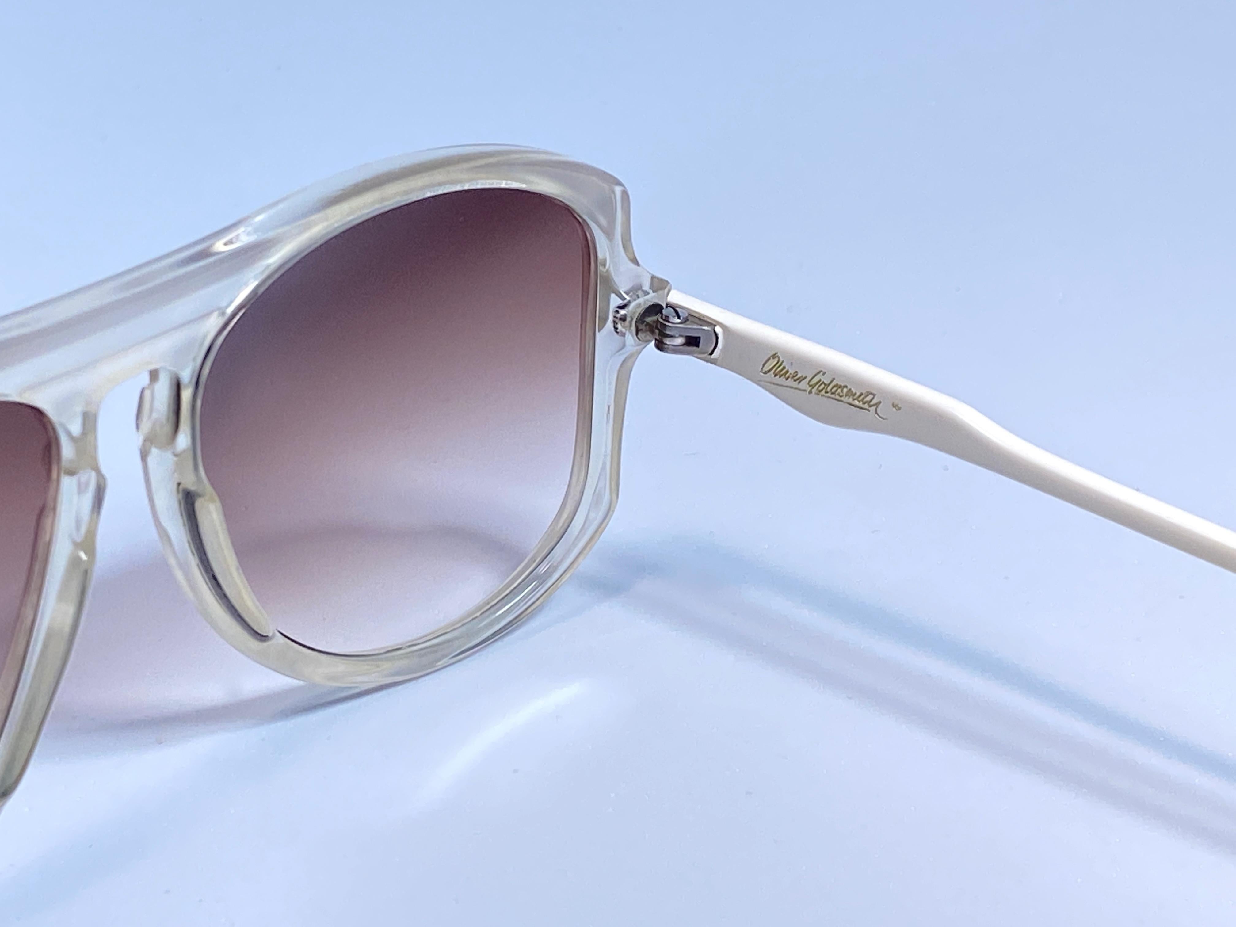 Gray Vintage Oliver Goldsmith Lady Di Berwick 5621 Made in England Sunglasses For Sale