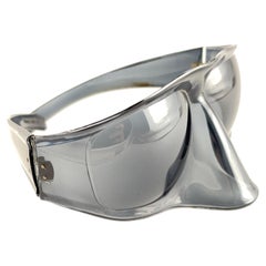 Vintage Oliver Goldsmith " Noseguard " Grey 1970'S Made In France Sunglasses