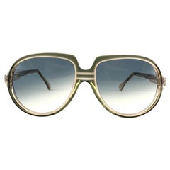 Oliver Goldschmiede PIP 58 Übergroße transluzente Vintage-Sonnenbrille, hergestellt in England, Vintage
