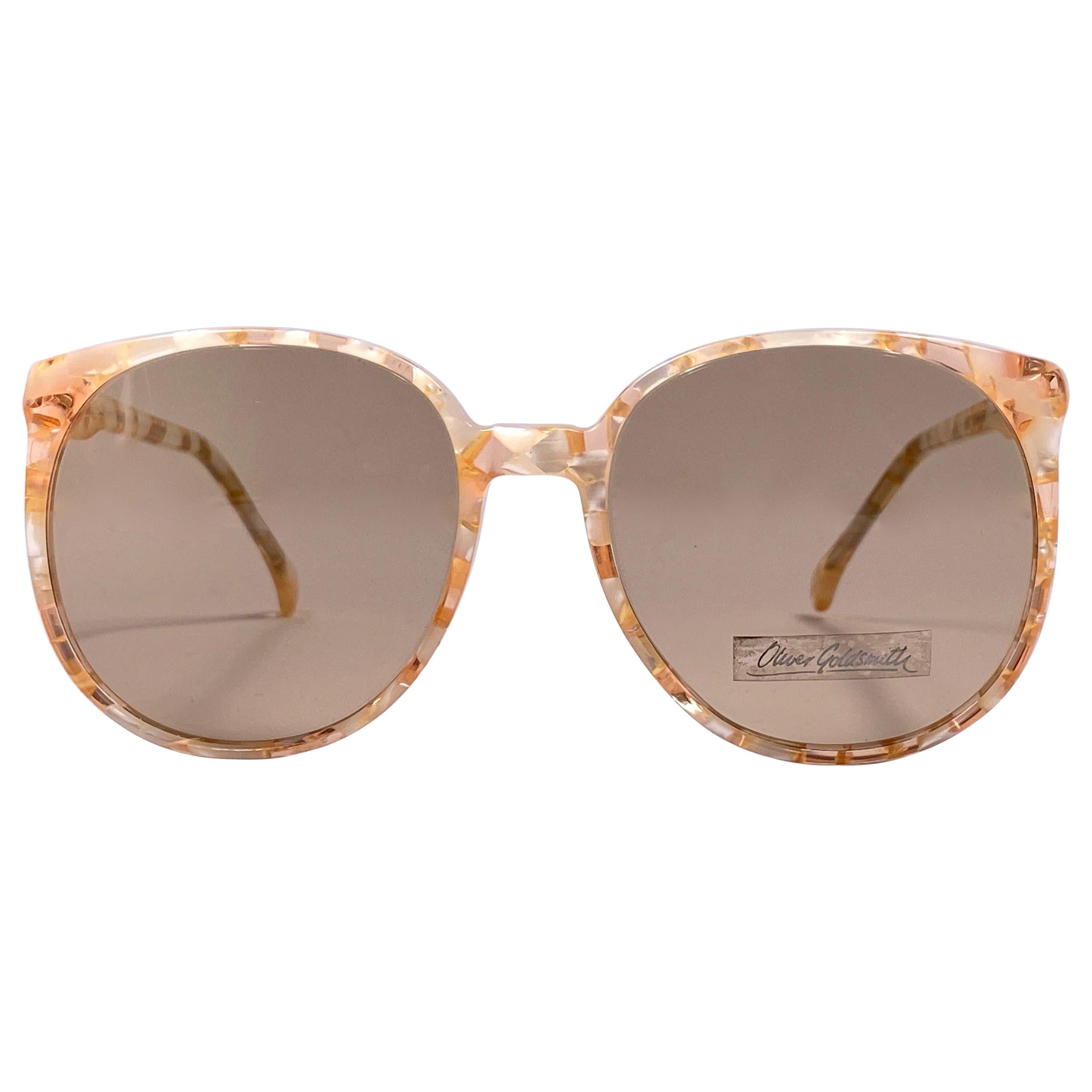 Vintage Oliver Goldsmith " Preston " Made in England 1970's Oversized Sunglasses For Sale