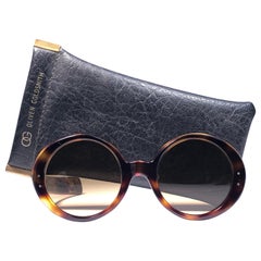 Vintage Oliver Goldsmith Round Thick  Tortoise Oversized 1970 England Sunglasses