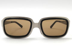 Vintage Oliver Goldsmith 1970’s Silver & Black Inserts Frame England Sunglasses