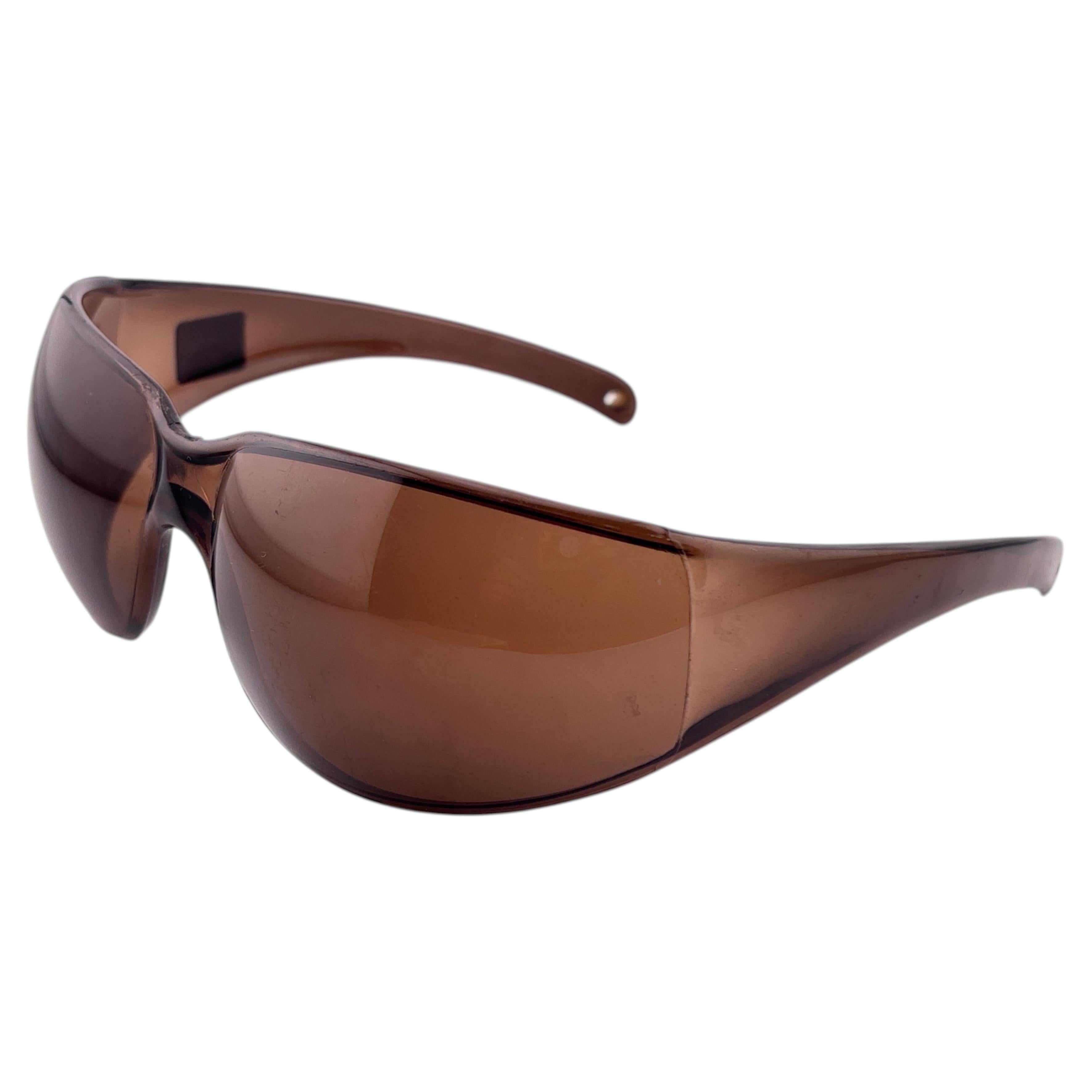 Vintage Oliver Goldsmith Tinted Brown One Piece 1970 Made In France Sunglasses