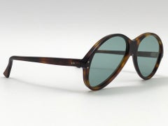 Vintage Oliver Goldsmith Tortoise Oversized Flat Lens Made in England Sunglasses