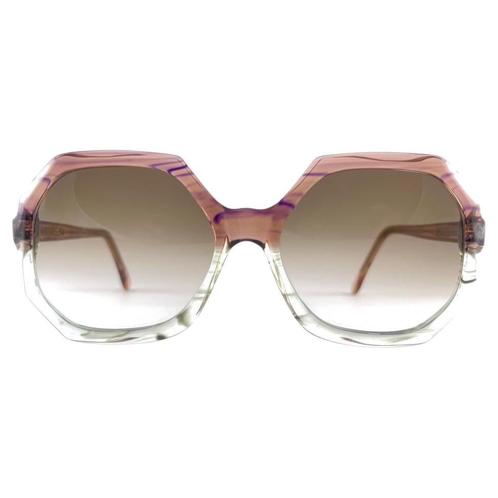 Vintage Oliver Goldsmith " YATTON " Oversized Translucent  England Sunglasses For Sale