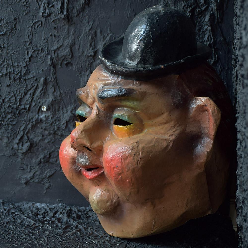 Vintage Oliver Hardy Theatre Papier Mâché Head / Mask In Good Condition In London, GB